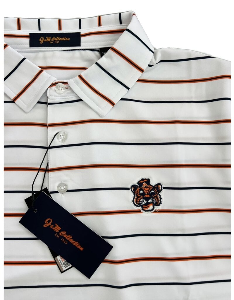 Divots Vintage Aubie Wide Double Stripe Polo