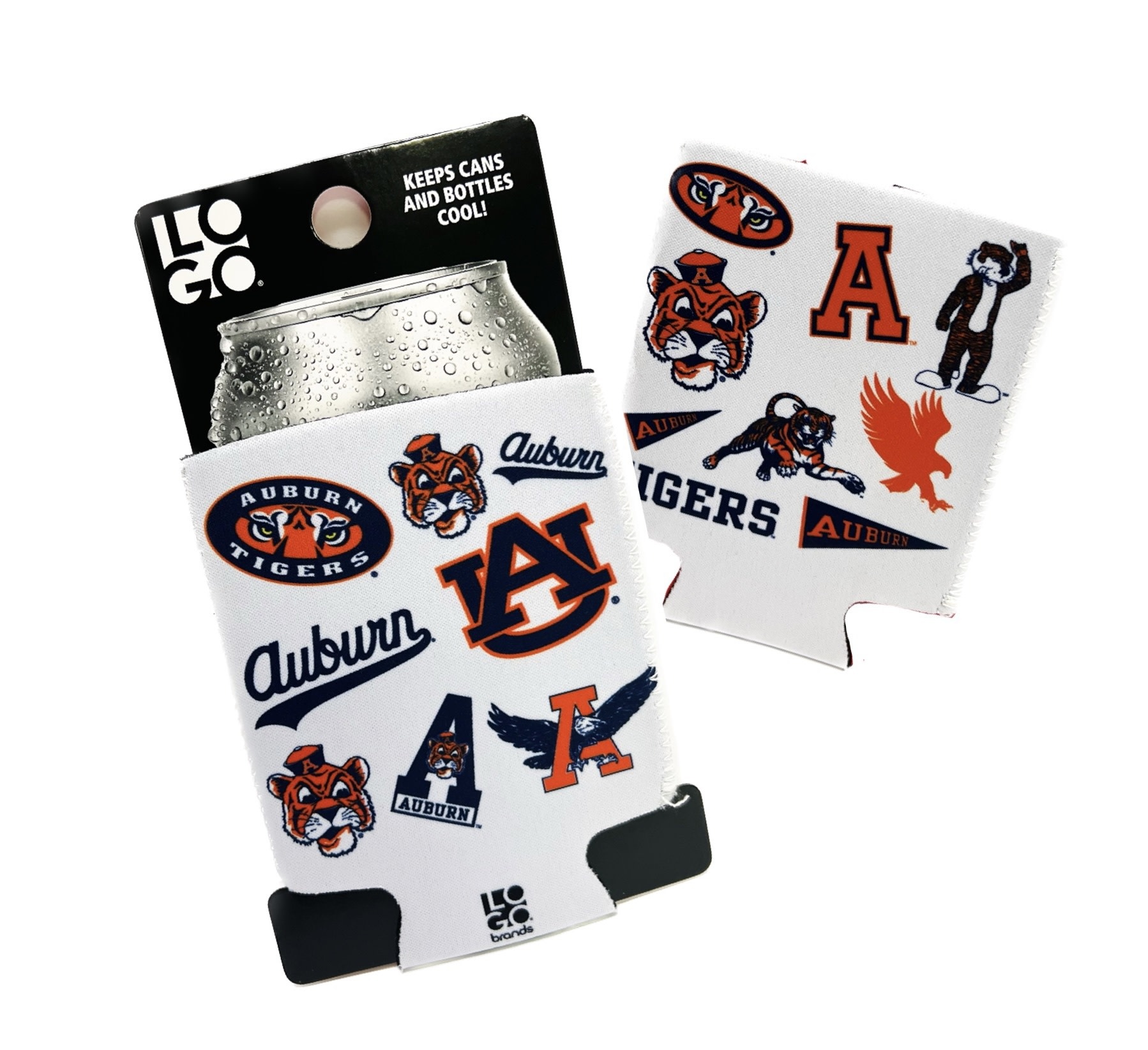 ソ*カ様 Auburn  ×  moon Logo Auburn Vault Can Koozie - J&M Bookstore Downtown