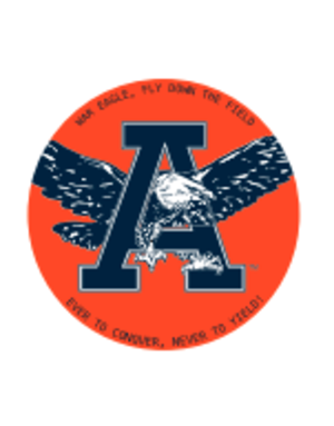 Collegiate Trading Company Eagle Thru A Orange Button