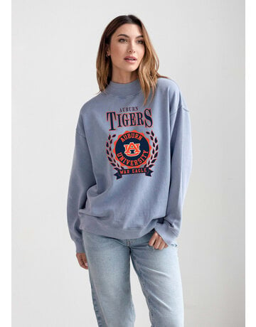 Chicka-D Womens Auburn Tigers AU Circle Seal Crew