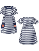Little King AU War Eagle Pockets Striped Dress