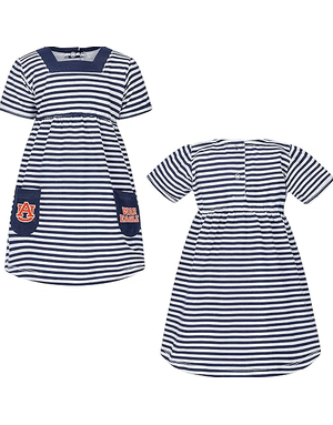 Little King AU War Eagle Pockets Striped Dress