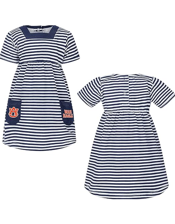 Little King AU War Eagle Pockets Striped Dress
