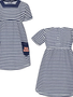 Little King AU War Eagle Pockets Striped Dress