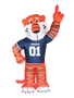 Logo LED Lit 7 foot Inflatable Aubie