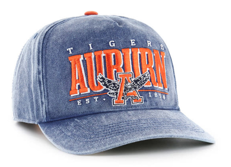 47 Brand Auburn Eagle Thru A Vintage Denim Hat