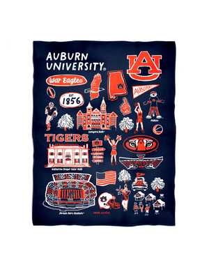 Vive La Fete Minky Blanket Auburn University Tigers 36" x 48"