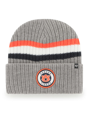47 Brand Circle AU Auburn Tigers Grey Striped Beanie