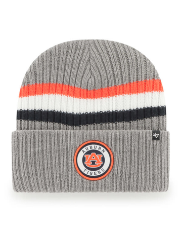 47 Brand Circle AU Auburn Tigers Grey Striped Beanie