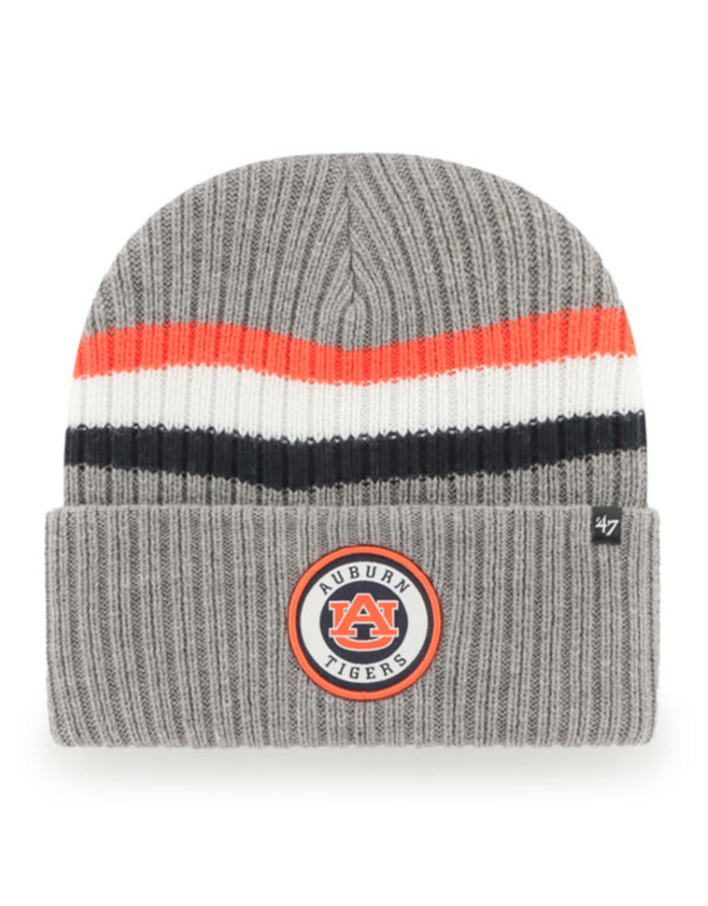 47 Brand Circle AU Auburn Tigers Grey Striped Beanie