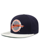 The Game Throwback 80s Circle Two-Tone Flat Bill Hat Navy/White
