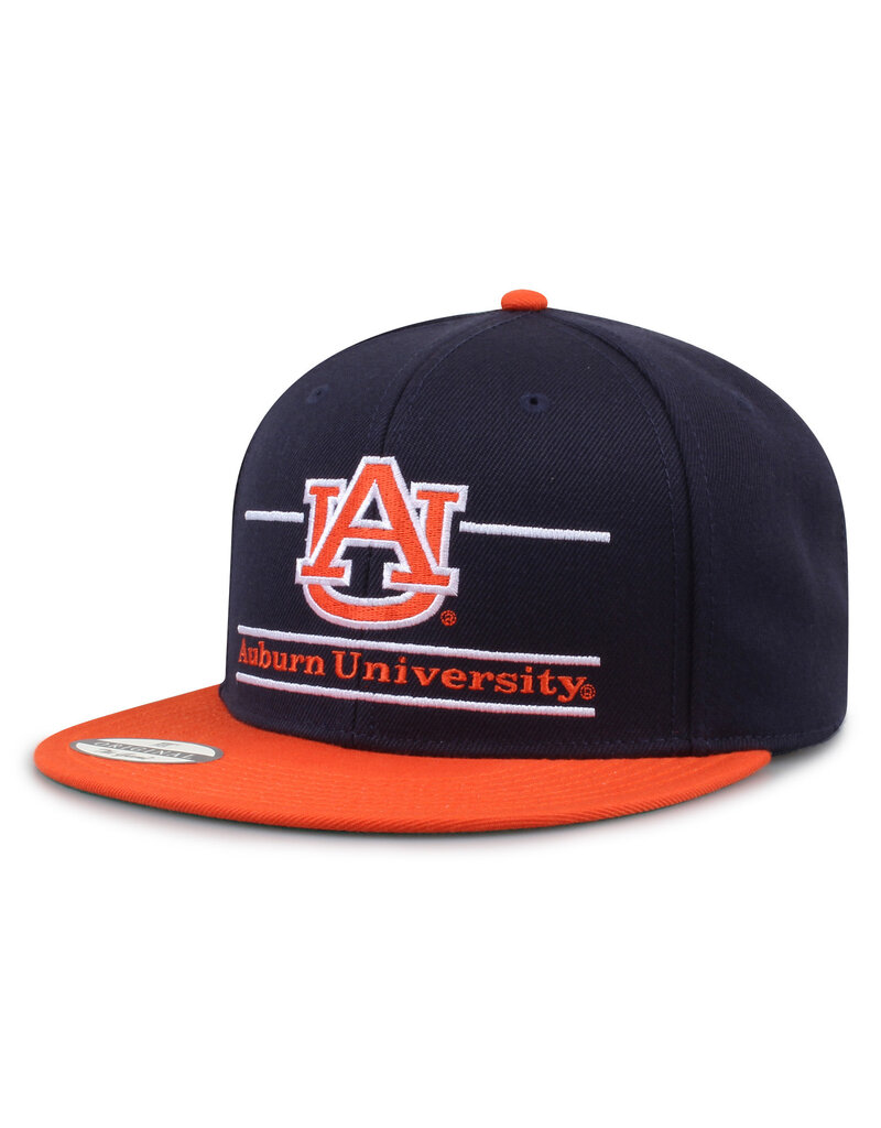 The Game AU Bar Two-Tone Flat Bill Hat Navy/Orange