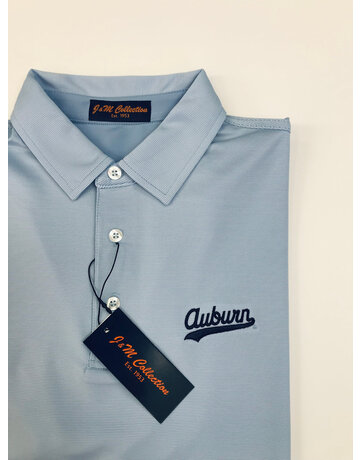 Divots Script Auburn Super thin Stripe Polo