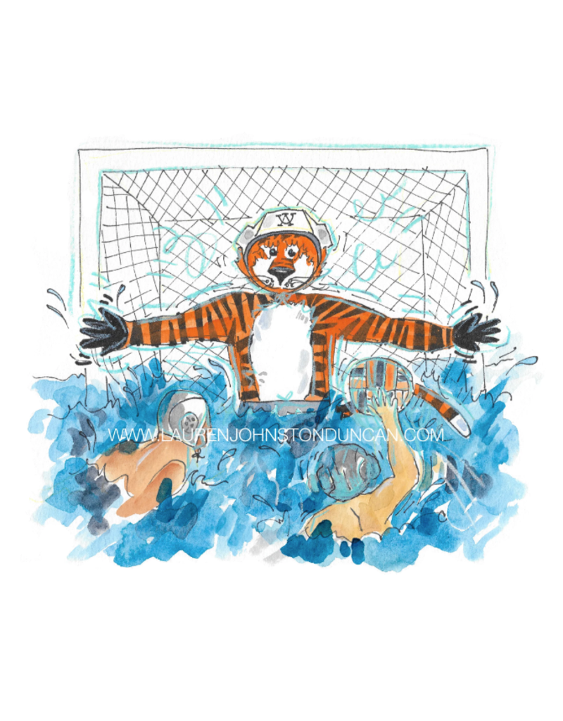 Art by LJD Waterpolo Aubie