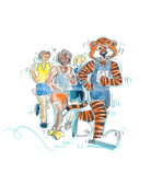 Art by LJD Cross Country Aubie