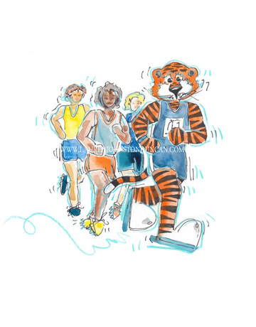 Art by LJD Cross Country Aubie