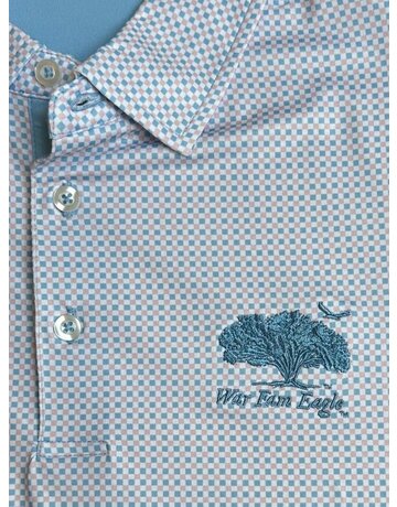 Divots War Fam Eagle Square Print Polo