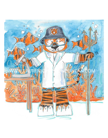 Art by LJD Marine Biology Aubie