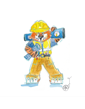 Art by LJD Aubie the Builder