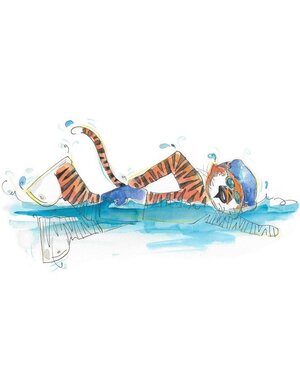 Art by LJD Swimming Aubie