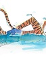 Art by LJD Swimming Aubie