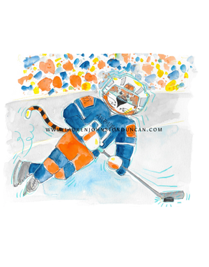 Art by LJD Ice Hockey Aubie