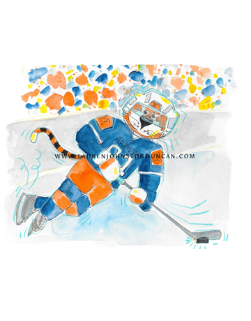 Art by LJD Ice Hockey Aubie