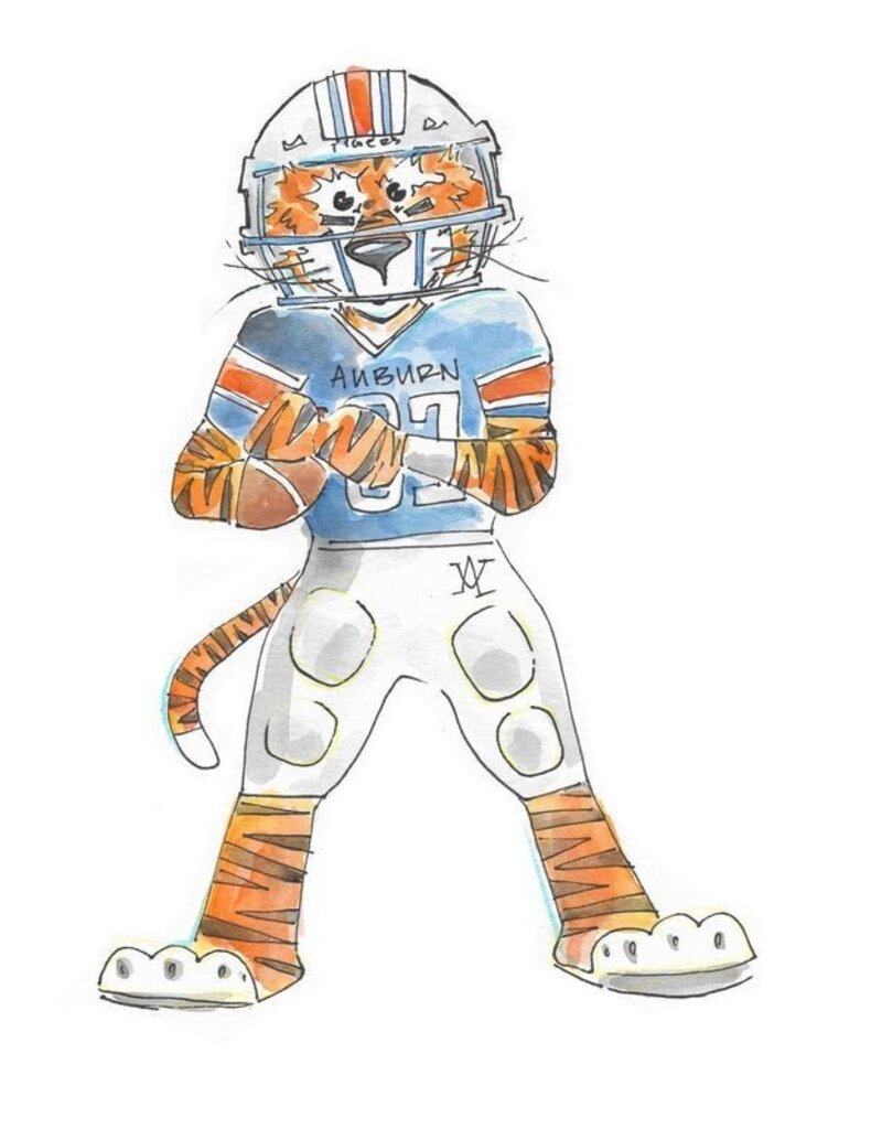 Art by LJD Football Aubies
