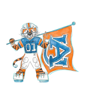 Art by LJD Football Aubies