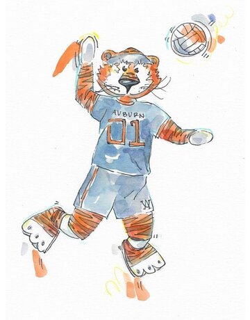 Art by LJD Volleyball Aubie