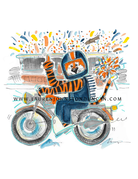 Art by LJD Motorcycle Aubie