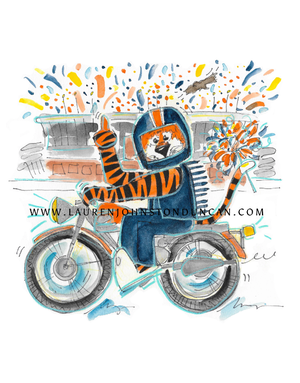 Art by LJD Motorcycle Aubie