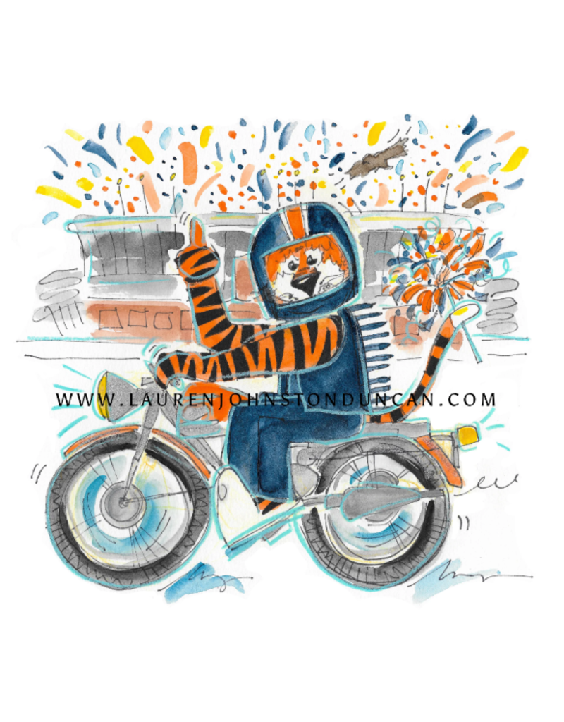 Art by LJD Motorcycle Aubie