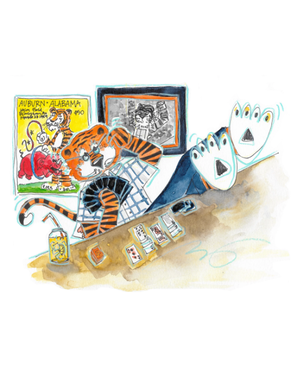 Art by LJD Bridge Player Aubie