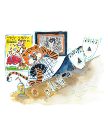 Art by LJD Bridge Player Aubie