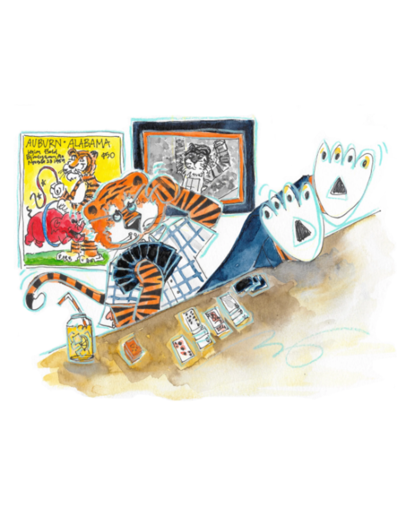 Art by LJD Bridge Player Aubie