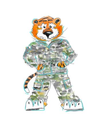 Art by LJD Army ROTC Aubie