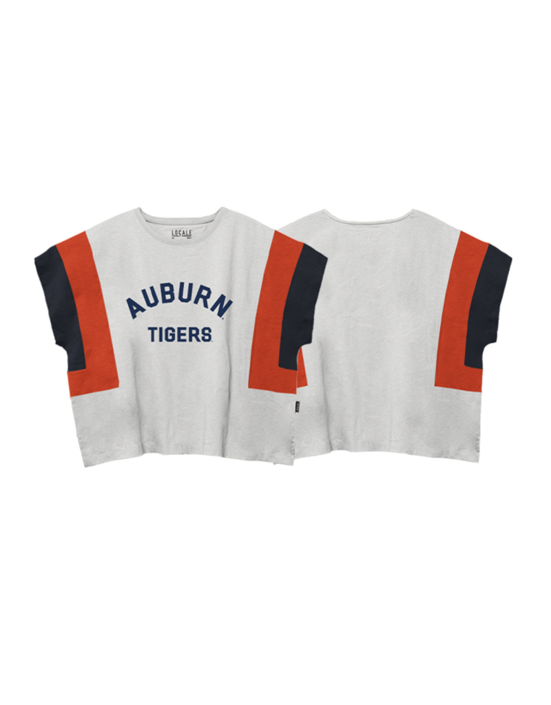 League Collegiate Wear Womens Arch Auburn Tigers Oversized Colorblock T-Shirt
