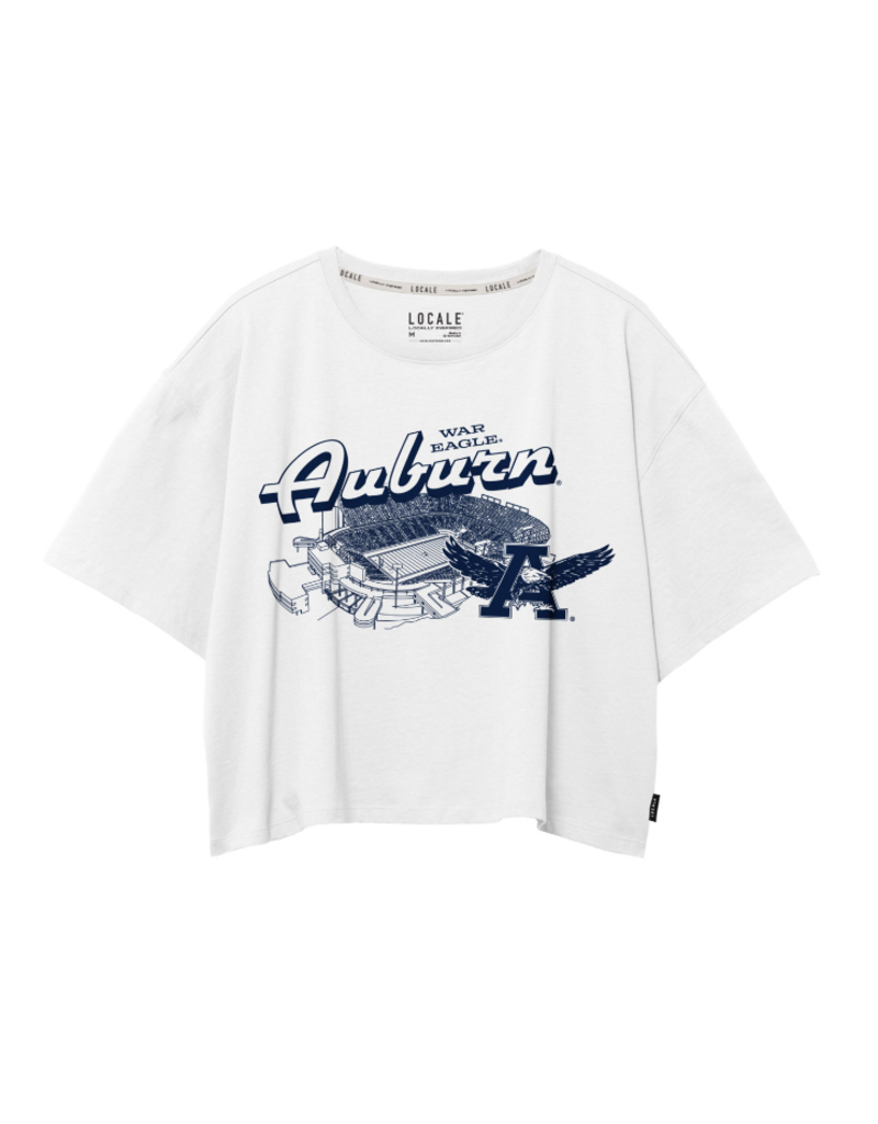 League Collegiate Wear Womens Jordan Hare Stadium Crop T-Shirt