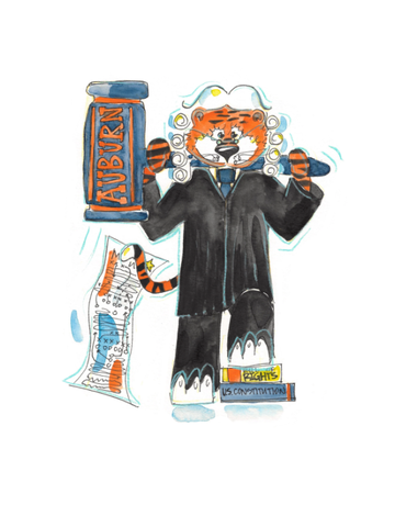 Art by LJD Judge Aubie
