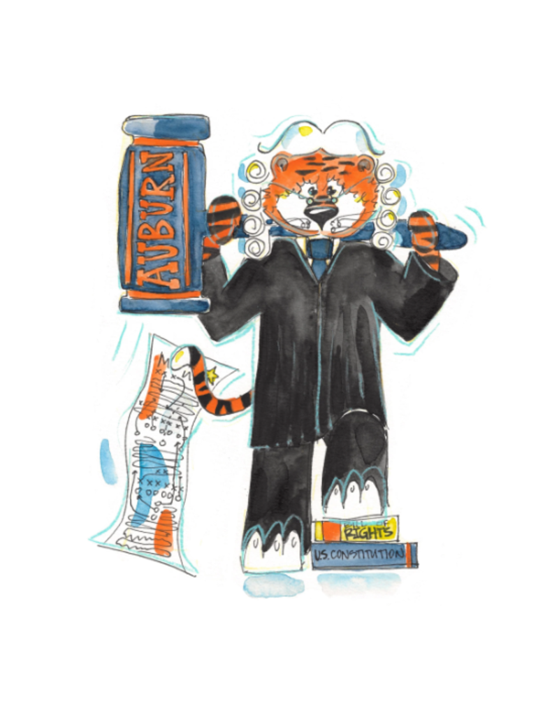 Art by LJD Judge Aubie