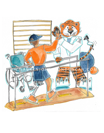 Art by LJD Physical Therapy Aubie