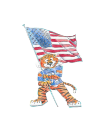 Art by LJD Patriotic Aubie