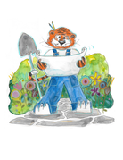 Art by LJD Master Gardener Aubie