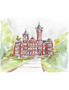 Art by LJD Samford Hall