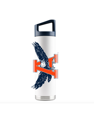 Gametime Lights LLC Eagle Thru A 22 oz. Water Bottle, White