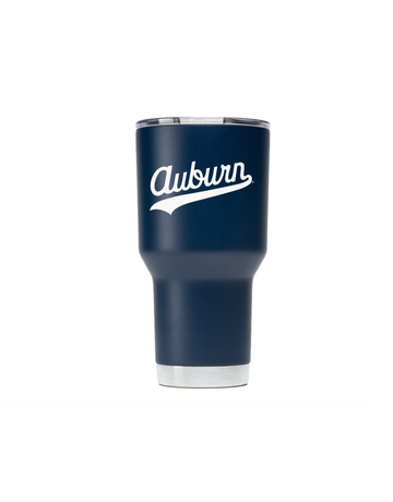 Gametime Lights LLC Script Auburn 30 oz. Navy Tumbler with Lid