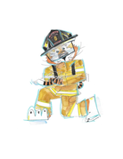 Art by LJD Firefighter Aubie