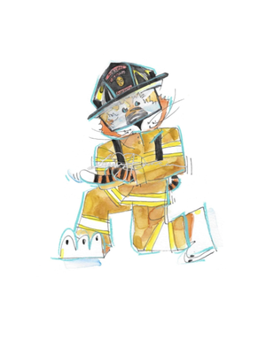 Art by LJD Firefighter Aubie