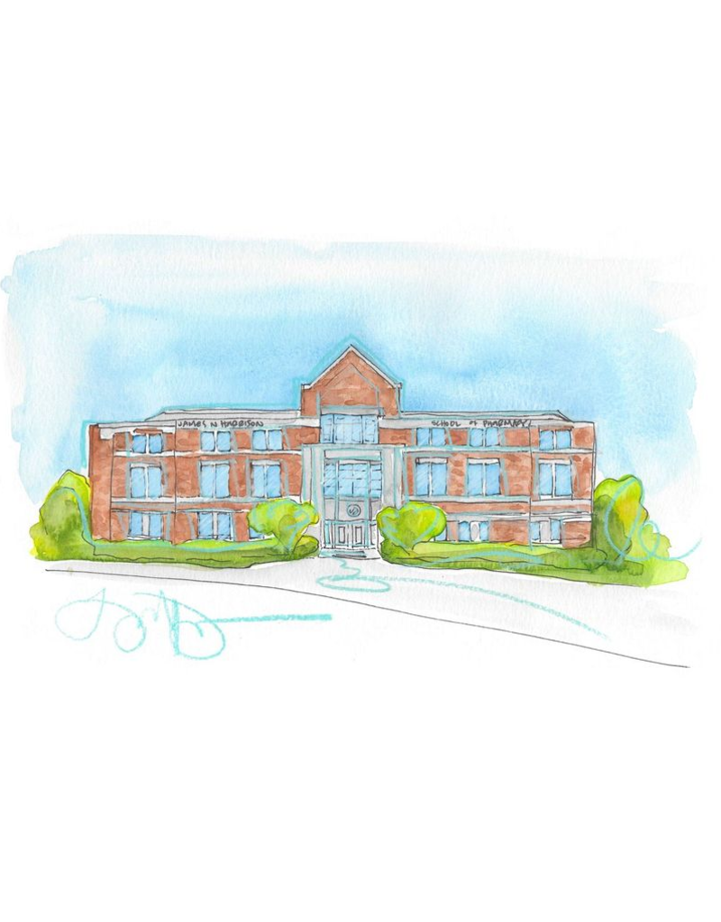 Art by LJD Auburn Campus Buildings